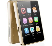 64GB MP3 atskaņotājs Bluetooth 5.3 ar skaļruni, 2,8 collu displejs, Hi-Fi skaņas mūzikas atskaņotājs, MP3 atskaņotājs, bērniem, FM radio, sporta pedometrs, 128 GB paplašināma atmiņas karte (zelta krāsā)