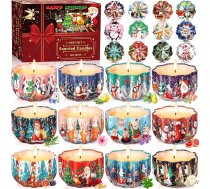 Dāvanu komplekts ar smaržīgām svecēm, 12 smaržīgo sveču komplekts, smaržīgo sveču dāvanu komplekts sievietēm, Ziemassvētku sveces, dabīgais sojas vasks, Ziemassvētkiem, Valentīna dienai, Mātes dienai, Jogai, dzimšanas dienai