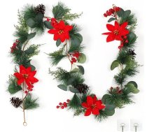 SOMYTING Ziemassvētku virtene Mākslīgā egle virtene Ziemassvētku rotājumi Mākslīgie augu rotangpalmas rotājumi Ziemassvētku eglīšu rotājumi Kamīna eglīte Ziemassvētku eglīte Ziemassvētku rotājumi Ziemassvētku rotājumi