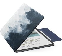 MoKo magnētiskais apvalks jaunajam 11 collu Kindle Scribe 2025 (3. paaudzes) un Kindle Scribe Colorsoft 2025 (1. paaudzes) - plāns Folio Premium PU ādas vāciņš ar pildspalvas aizdari un automātisku miega modināšanu, Grey Forest