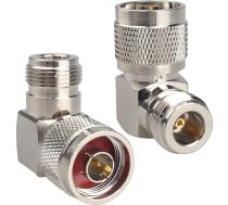 2 Pack N Male to N Female Right Angle 90 Degree Male RF koaksiālā kabeļa adapteris, kas saderīgs ar Walkie Alkie Wi-Fi LMR WLAN Ham Radio apraides antenas pagarinātāju Tālruņa signāls