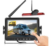 SIXWIN bezvadu aizmugures skata kameras komplekts Mercedes Sprinter 2006-2019, 7 collu monitors ar 1 auto kameru, bremžu gaisma IP67 ūdensizturīgs nakts redzamības komplekts BSD 9-35V ar atpakaļgaitas līniju