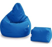 Loft 25 Bean Bag Player Chair for Indoor Living Room Outdoor Water Resistant Ergonomic Design for Body Support Durable and Comfortable (Moroccan Blue, Bean Bag Set)