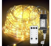 Jopassy LED gaismas caurule āra apgaismojumam, 30 m 300 gaismas caurule āra apgaismojumam, IP44 ūdensizturīga LED šļūtene, ar taimeri un 8 gaismas caurulītes režīmiem, āra iekštelpu svinībām, kāzām, Ziemassvētku dekoratīvajam apgaismojum