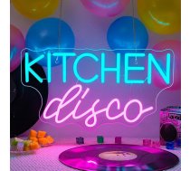 NYXEN Virtuves disko neona zīme sienas dekoram Gaismas burti LED Kichen Disco zīme Dāvanas dzimšanas dienas svinībām Piederumi Foto rekvizīti virtuves ballītei Mājas
