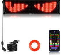 LED rezultātu tablo, 37 x 9 cm, Velna acis, elastīgi skripti, programmējams, Velna acis ar Bluetooth lietotnes vadību, USB LED displejs, gaismas zīme