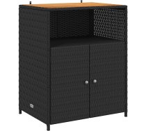 vidaXL Black 70 x 50 x 87 cm Poliesters un Roly Rat Dārza terases mēbeles Taisnstūra formas modernas, modernas, izturīgas pret UV starojumu Stilīgs, viegls un izturīgs āra skapis