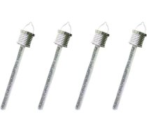 Beavorty 4 Stück pack Solar Hängeleuchten aus Acrylrohr Dekorative Solarlampen für Außenbereich Garten und Terrasse Elegante LED Gartenbeleuchtung