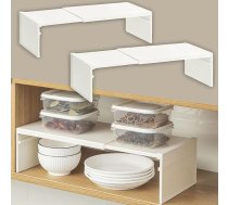 2 x plaukts organizators skapim, uzglabāšanas plaukts, virtuves skapja organizators, plaukts, ko var izmantot grāmatu, apavu, virtuves piederumu, vannas istabas piederumu utt. glabāšanai