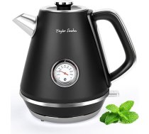 Taylor Swoden Aladin 1,7L Retro tējkanna 2200W Bezvadu nerūsējošā tērauda temperatūras displejs Tējkanna ar automātisku izslēgšanos ūdens tējai