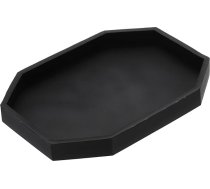 vannas istaba Vanity Tray Octagonal Silicone Soap Dispenser Shatterproof Virtuves izlietne organizators ziepēm atslēgas sveces rotaslietas 7,9 x 6 collas Black