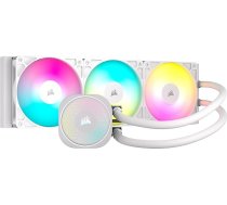 Corsair Nautilus 360 RS ARGB CPU dzesētājs - 360 mm AIO - zems trokšņa līmenis - tiešais pamatplates savienotājs - Intel LGA 1851/1700, AMD AM5/AM4 - iekļauts 3X RS120 ARGB ventilators - balts