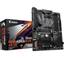 GIGABYTE B550 AORUS ELITE AX V2 pamatplate - AMD Ryzen 5000 procesori, 12+2 fāžu VRM, līdz 4733 MHz DDR4, 1xPCIe 4.0 + 1xPCIe 3.0 M.2, Wi-Fi 6E, 2.5GbE LAN, USB 3.2 Gen 2