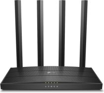 TP-Link Archer C6 Dual-Band Gigabit WLAN maršrutētājs (867Mbit/s 5GHz + 300Mbit/s 2,4GHz, 4 gigabitu LAN pieslēgvietas, MU-MIMO, IPTV, neatbalsta DSL funkciju)