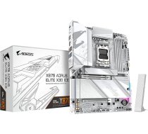 GIGABYTE X870 AORUS Elite X3D Ice pamatplate - atbalsta AMD Ryzen 9000 Prozessoren, 16+2+2 fāzes Digital-VRM, līdz 9000Hz DDR5 (OC), 2xPCIe 5.0 + 2xPCIe 4.0, Wi-Fi 7, 2.5GbE LAN, USB 4