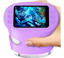 Mobilā tālruņa digitālais mikroskops bērniem, 1080P HD 2,0 collu ekrāns, kabatas mikroskops, LED apgaismojums, pieslēgums datoram, āra mini mikroskops, dāvanas bērniem no 4 līdz 12 gadiem, violeta krāsa
