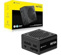 CORSAIR RM750e (2025) PilnД«bДЃ modulДЃrs zema trokЕЎЕ†a lД«meЕ†a ATX baroЕЎanas bloks ar 12V-2x6 kabeДјiem - ATX 3.1 un PCIe 5.1 saderД«gs, Cybenetics Gold efektivitДЃte, 105В°C nominДЃlie kondensatori, moderns gaidД«ЕЎanas reЕѕД«ms, melns