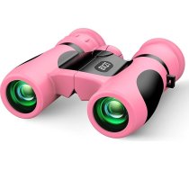 LetsGO toyz 2020 Binoklis bērniem, 8 x 21, Ziemassvētku dāvana un āra rotaļlieta, rozā krāsā