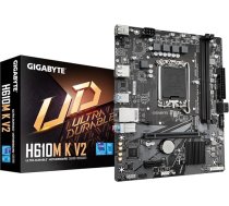 GIGABYTE H610M K V2 pamatplate - Intel Core 14. paaudzes procesori, līdz 5600 MHz DDR5, 1xPCIe 3.0 M.2, 1GbE LAN, USB 3.2 Gen 1