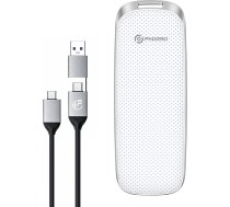 PHIXERO P10PRO ārējais portatīvais SSD 256 GB, līdz 1050 MB/s, USB 3.2 Gen2, iekļauts USB-C kabelis 2-in-1, ārējais cietais disks SSD iPhone 15+/Android/Windows/Mac, balts