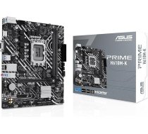 ASUS Prime H610M-K D4 ARGB Gaming pamatplate Socket Intel LGA 1700 (Micro-ATX, DDR4, PCIe 4.0, M.2, HDMI, SATA 6 Gbit/s, AI Noise Cancelation, Aura Sync)
