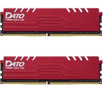 DATO 32GB RAM (16GBx2), DDR4 3200MHz ar radiatoru, PC4-25600 CL16 1.35V 288-Pin Non-ECC UDIMM galddatora atmiņas modulis datorspēlēm, Extreme Red