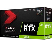 PNY GeForce RTX 3050 8GB XLR8 Gaming Revel Epic-X RGB Dual Fan Edition, melns