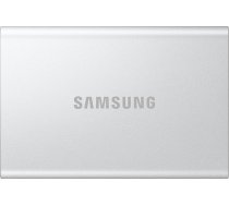 Samsung Portable SSD T7 Resurrected 2TB ārējais cietais disks, USB 3.2 Gen.2 ātrgaitas atmiņa, ārējais SSD disks iPhone 17, Mac, PC, Android ierīcēm un spēļu konsolēm, metāliski sudraba, MU-PD2T0G/WW