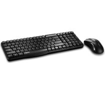 RAPOO RP X1800S UI-B bezvadu multimediju tastatūra + pele X1800S - melna (QWERTY ASV izkārtojums)