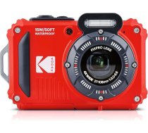 KODAK Pixpro WPZ2 digitālā kamera Compact 16 m pikseļu, ūdensizturīga līdz 15 m, triecienizturīga, video 720p, LCD ekrāns 2,7 - Li-ion akumulators, sarkana