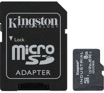 Kingston Industrial microSD - 8GB microSDHC Industrial C10 A1 pSLC karte + SD adapteris - SDCIT2/8GB
