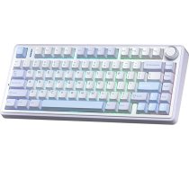 AULA F75 Mehāniskā RGB TKL pelēka slēdža bezvadu Macrol Hot Swap tastatūra Ledus zila