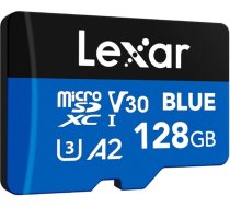 Lexar Blue Micro SD karte 128GB līdz 160MB/s lasīšanas ātrums microSDXC UHS-I kartes 10. klases U3 V30 A2 Full HD 4K video ātrgaitas atmiņas karte viedtālruņiem/tabletiem/aktīvajām kamerām