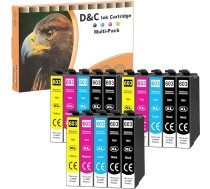 D&C 603XL D&C 603XL kasetnes saderīgas ar Epson 603 kasetnēm Expression Home XP-2100 XP-2150 XP-3100 XP-3105 XP-3150 XP-4105 XP-4100 XP-4100 XP-4150 XP-4155, Workforce WF-2850 WF-2830 WF-2810(1) 5.5