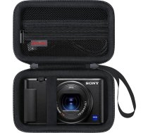 Elonbo somiņa Sony ZV-1 un ZV-1F un ZV-1 II digitālajai kamerai, 4K video straumēšanas kameras cietās ceļojumu somas turētājs, tīklveida somiņa, piemērota akumulatora lādētājam atmiņas kartei. Melns
