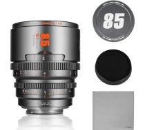 7artisans 85 mm T2.1 kinofilmas objektД«vs S35 Frame, saderД«gs ar Fuji X-Mount, priekЕЎ FUJIFILM X-S20/X-T5/X-H2/X-T4/X-H2S/X-T3/X-S10 (Titanium Grey)