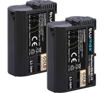 2 x Blumax akumulators, kas saderД«gs ar Nikon EN-EL15c | - 2600mAh -| EN-EL15b EN-EL15a EN-EL15 Z8 Z7 II Z6 III Zf Z5 - D800 D850 D7100 D7500 - MH-25 MH-34
