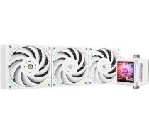 TR Elite Vision 360 ARGB White CPU ūdens dzesētājs ar TL-K12W PWM ventilatoru, 2150 RPM apgriezieni, IPS LCD ar 320 x 320 izšķirtspēju, šķidrais CPU dzesētājs, AM5/Intel 1851/1700, 2,73 collu displejs