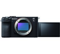 Sony Alpha 7C II pilna kadra kamera ar maināmu objektīvu - melna