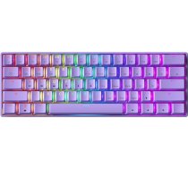 GK61 Hot-Swap mehāniskā spēļu tastatūra - 61 taustiņš ar daudzkrāsainu RGB LED fona apgaismojumu PC/Mac spēlētājiem (Gateron Optical Red, Lavender)