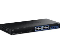 TRENDnet, TEG-S50204, 20-port 2.5G/Multi-Gig komutators ar 10G SFP+ pieslēgvietām, 16 x 2.5G RJ-45 pieslēgvietas, 4 x 10G SFP+ pieslēgvietas, 160 Gbps