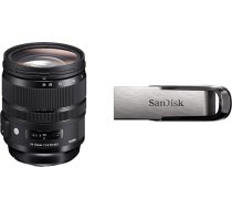 Sigma 24-70 mm F2.8 DG OS HSM Art objektīvs Canon EF objektīva bajonetam un SanDisk Ultra Flair USB 3.0 zibatmiņas diskdziņš 64 GB