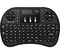 Rii Mini i8+ Wireless (QWERTZ) - Mini izgaismota tastatūra ar multi-touch peles paliktni viedajam televizoram, mini datoram, HTPC, datoram un spēļu konsolei