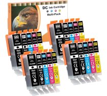 D&C 20x printeru kasetnes saderīgas ar Canon PGI-580 XXL CLI-581 XXL un Canon Pixma TR7550 TR8550 TS6150 TS6151 TS6250 TS6251 TS8150 TS8151 TS8152 TS8250 TS8251 TS8251 TS8251 8300 TS9150 TS9155 TS9550