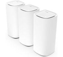 Linksys Velop Pro WiFi 6E Mesh sistēma MX6203-KE - Kognitīvs Mesh maršrutētājs ar 6 GHz frekvenču joslas piekļuvi un 5,4 Gbps - Mesh pārklājums līdz 825 m² un 600 ierīcēm - 3 ierīču iepakojums