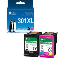 G&G tintes kasetnes, kas saderīgas ar HP 301 printeru kasetnēm XL melnā krāsā HP Deskjet 4500 4502 DeskJet 2540 2050 2510 OfficeJet 2620 4630 (melna krāsa)