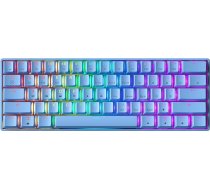 GK61 Hot-Swap mehāniskā spēļu tastatūra - 61 taustiņš ar daudzkrāsainu RGB LED apgaismojumu PC/Mac spēlētājiem (Gateron Optical Black, Blue)