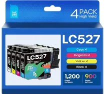 iNKPAD LC527 kasetnes saderīgas ar Brother LC527 LC527VAL LC527XL kasetnēm priekš Brother MFC-J4350DW MFC-J4550DW (4 gab.)