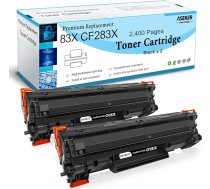 Savietojams 83X CF283X (83A CF283A) tonera kasetne 2200 lappuses priekš HP Laserjet Pro M201 M201dw M201n MFP M127 M127fn M127fw M125a M125nw M225 M225dn M2225dw M225dw M225dw Printeris (2 melnas)