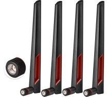 Superbat WLAN antena ar RP-SMA savienotāju 2,4GHz 5GHz 5,8GHz divu joslu antena PCI-E WiFi tīkla kartei USB bezvadu kameras rūteris Hotspot Pack of 4